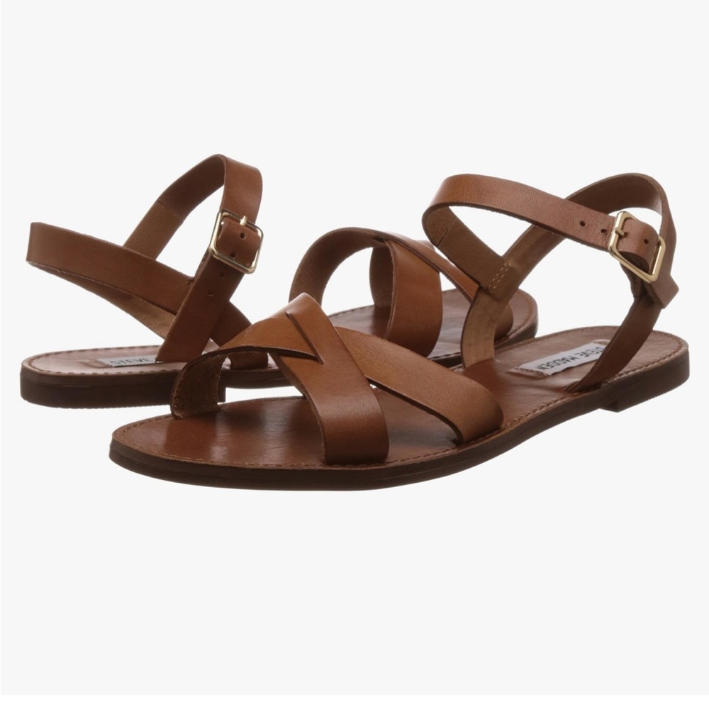 Steve Madden Dublin leather gladiator feminine Cottagecore coquette sandals 8 - Picture 9 of 11